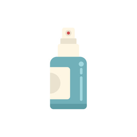 Spray bottle containing medical alcohol for hand and surface disinfectionのイラスト素材