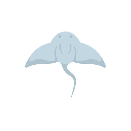 Cartoon stingray swimming gracefully through the waterのイラスト素材