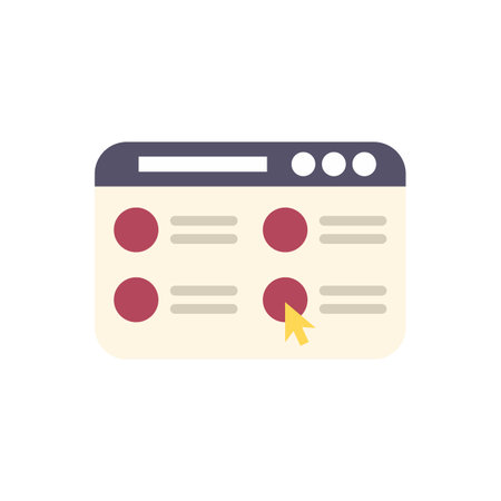 Online survey with mouse cursor clicking on button, filling form illustrationのイラスト素材