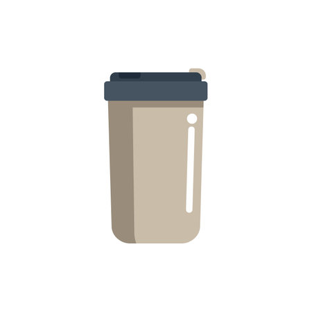 Reusable coffee cup is standing on a white backgroundのイラスト素材