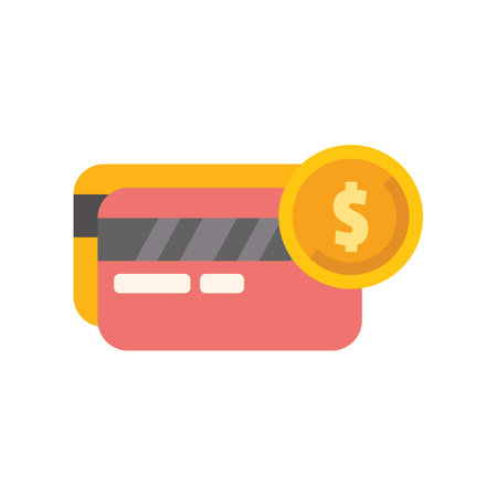 Two credit cards with a dollar sign, representing online shopping and paymentのイラスト素材