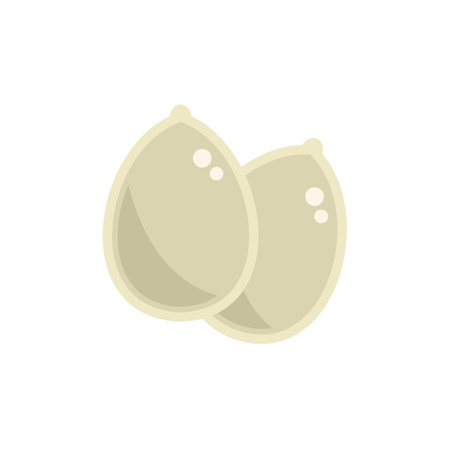 This vector illustration shows two whole coconuts lying next to each other, perfect for projects related to food, tropical destinations, and moreのイラスト素材