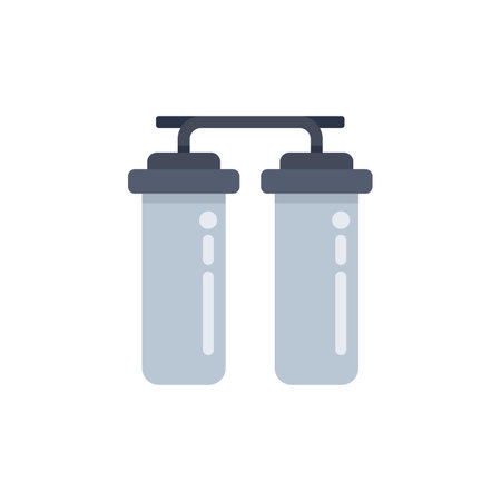 Water filter system ensuring clean and safe drinking water with its advanced double filtration technologyのイラスト素材