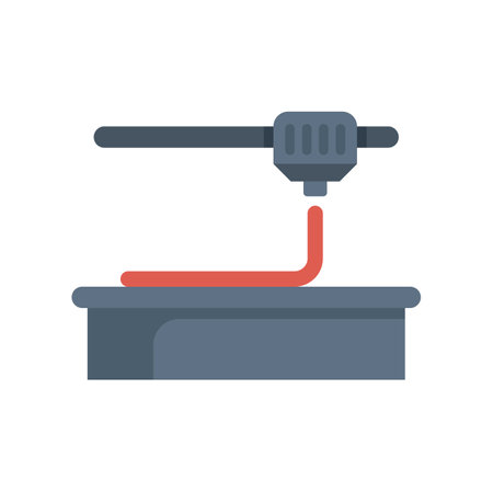 3d printer is extruding heated plastic filament creating a three dimensional object
