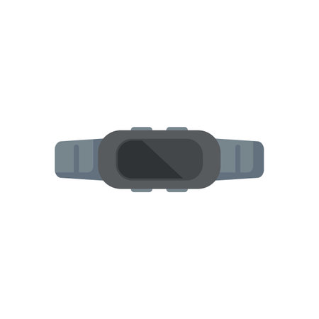 Virtual reality glasses showing augmented reality simulation, top viewのイラスト素材