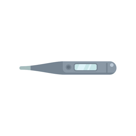 Digital medical thermometer measuring body temperature, healthcare and medical conceptのイラスト素材