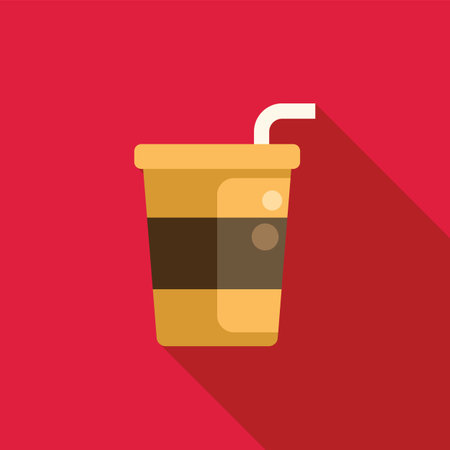 Simple vector illustration featuring a disposable coffee cup, ideal for projects related to beverages, cafes, and takeoutのイラスト素材