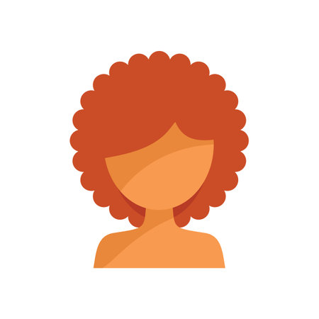 Faceless female portrait with a trendy hairstyle is wearing no clothesのイラスト素材