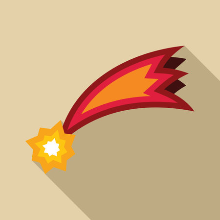This vector illustration of a comet falling is perfect for projects related to space, astronomy, or science fictionのイラスト素材