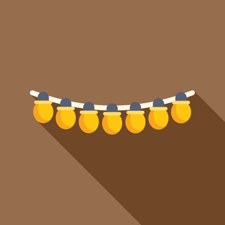 String of lights is hanging and providing festive illumination for decorationのイラスト素材