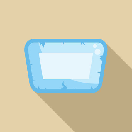 Stylized cool blue button with cracks, designed for creating casual video gamesのイラスト素材