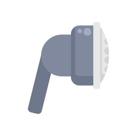 Modern wireless in ear headphones isolated on white background, enjoying music with advanced audio technologyのイラスト素材