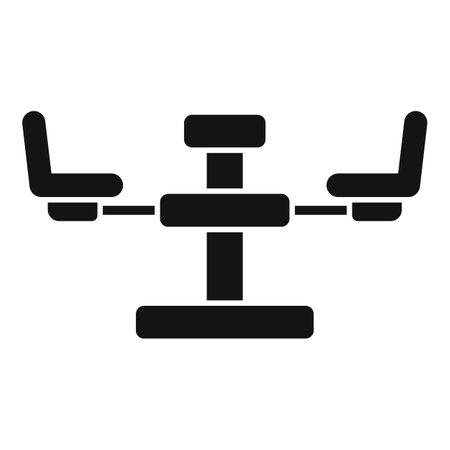 Simple vector icon of a double playground seesaw on a white backgroundのイラスト素材
