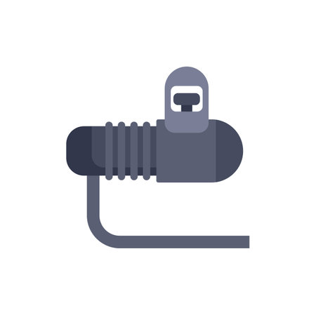 This flat vector illustration depicts a charging station for electric scooters, highlighting a sustainable urban transportation alternativeのイラスト素材