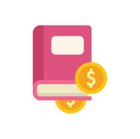 Pink book generating dollar coins, concept icon about passive income with online educationのイラスト素材