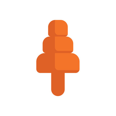 Orange push pin pointing location marking important placeのイラスト素材