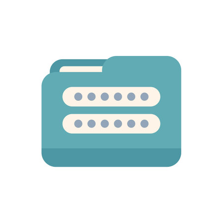 Secure folder protected by a password ensuring data protection and access controlのイラスト素材