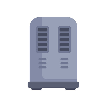 Modern two slice toaster with a steel finish, isolated on a white backgroundのイラスト素材