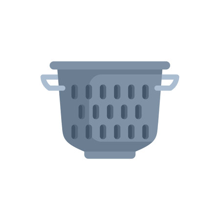 This empty metal basket with handles is perfect for laundry, waste sorting, or storageのイラスト素材