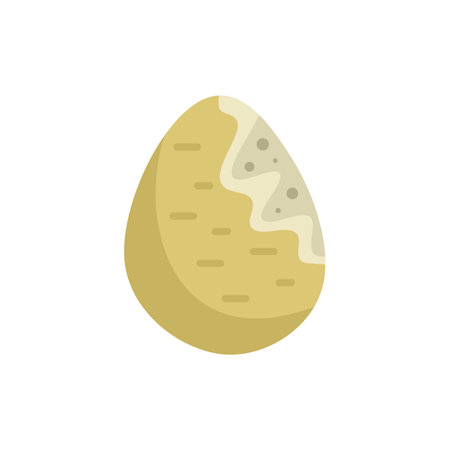 Rotten egg showing mold growing on food productのイラスト素材