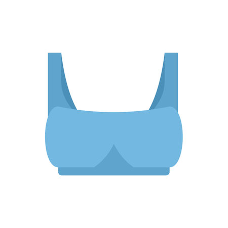 Simple blue sports bra isolated on a white background, perfect for representing an active and healthy lifestyleのイラスト素材