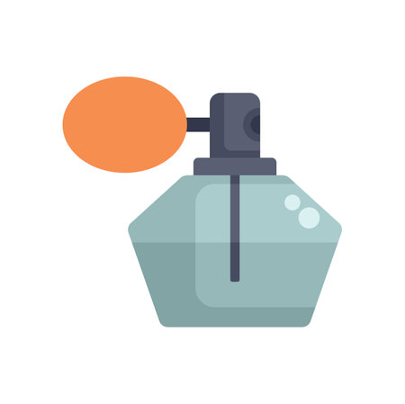 This vintage perfume bottle is spraying a refreshing fragrance into the airのイラスト素材