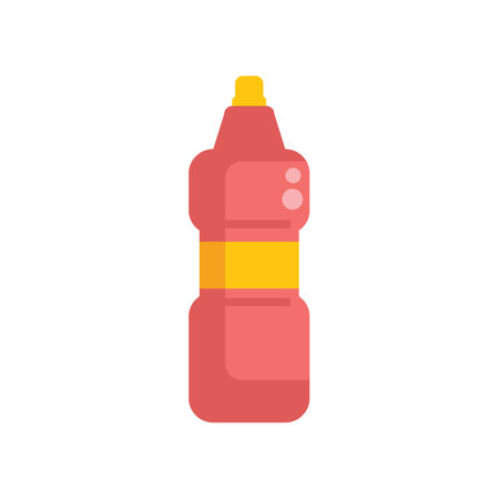 Simple flat vector illustration of a plastic detergent bottle isolated on white backgroundのイラスト素材