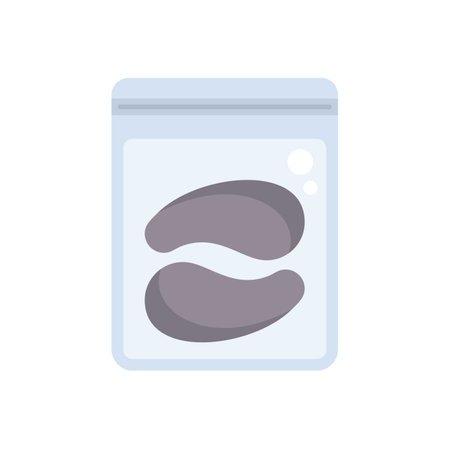 Cosmetic eye patches for skin care packed in vacuum sealed package guaranteeing long shelf lifeのイラスト素材