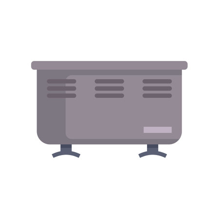 Electric heater warming a room during cold winter season, providing comfortable temperatureのイラスト素材
