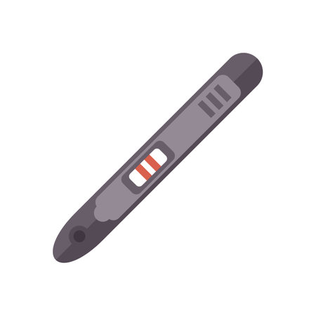 Minimalist vector illustration of a pregnancy test showing a positive resultのイラスト素材