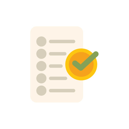 Checklist is showing a completed task with a check mark iconのイラスト素材
