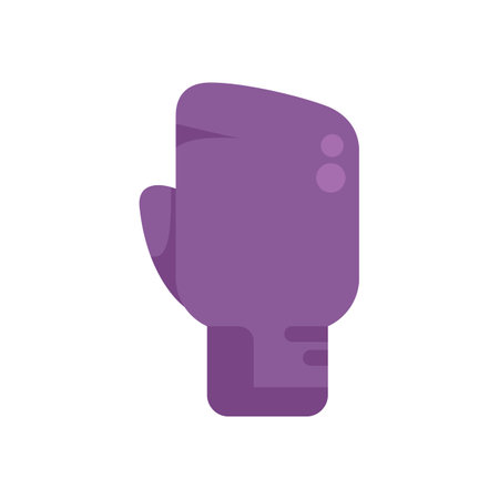 This minimalist graphic depicts a purple boxing glove, capturing the intensity and power of a punch during a boxing matchのイラスト素材