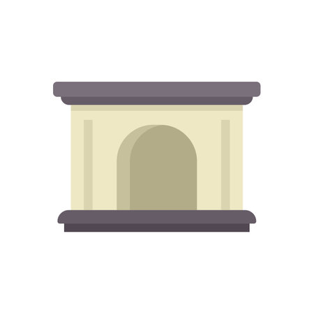 Minimalist empty exhibition podium platform with arch for presentation displayingのイラスト素材