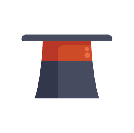 Classic magician top hat is waiting on a white backgroundのイラスト素材