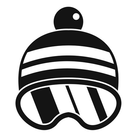 Stylish winter hat with goggles provides essential protection from cold weather during winter sports and outdoor activitiesのイラスト素材