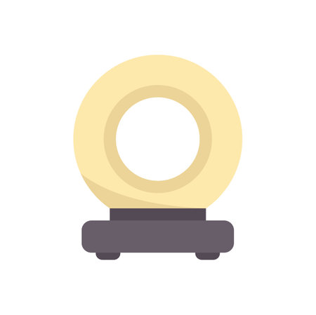 Magnetic resonance imaging scanner front view representing medical diagnosis and healthcare technologyのイラスト素材