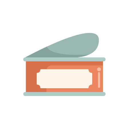 Open tin can with a key is showing a blank label ready for brandingのイラスト素材