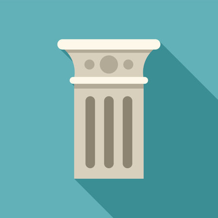 Architectural column showcasing classical design elements, symbolizing strength, history, and architectural heritageのイラスト素材