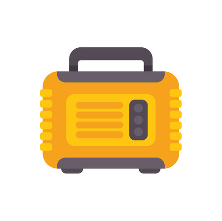 Portable power station providing backup electricity in case of an outage or for use in an off grid locationのイラスト素材