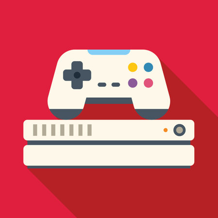 White gamepad controller resting on a console, representing gaming, entertainment, and leisure