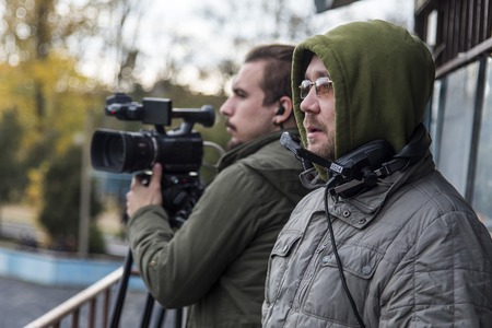 soccer 2nd League Ukraine "Energy" -"Metalist" 05 Nov, 2017 , players in European football in the game,Ukraine, Kherson region , New Kakhovka ,the stadium "Energy"のeditorial素材