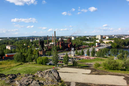 View of Nizhny Tagil from the top of Fox Mountainの写真素材