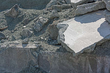 Demolition of buildings in urban environments. House in ruins.の写真素材