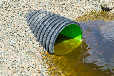 Storm sewage plastic pipe of large diameterの写真素材