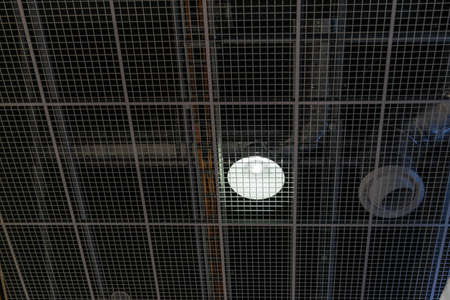 Metallic iron construction. Building construction. Shopping center.の写真素材