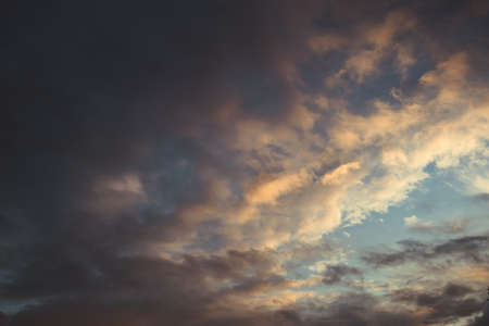 Sunset at the edge of the forest in the Ural Mountains in autumn