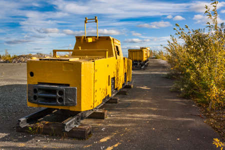 Old equipment for the extraction of iron ore in a quarry