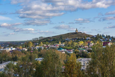 View of the city of Nizhny Tagil from the top of the mountain Sverdlovsk region, Russian Federationの写真素材