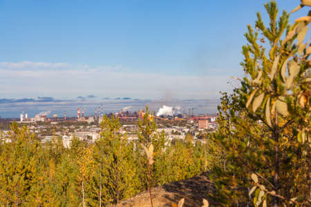 View of the city of Nizhny Tagil from the top of the mountain Sverdlovsk region, Russian Federationの写真素材