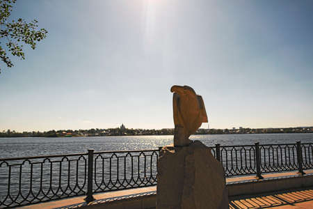 A wonderful summer landscape overlooking the embankment of Nizhny Tagil , Russia.の写真素材